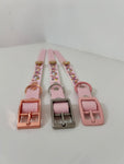 Bee Happy Dachshunds - Handmade Biothane Dog Collar - Baby Pink