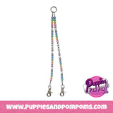 Handmade Pastel Bead Dog Splitter / Double Divider Leash