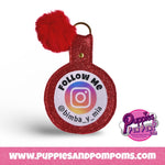 Handmade Personalised Instagram Name Keyring