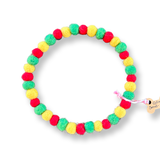 Personalised Pom Pom Dog Collar - Rototom Reggae Style - Small Balls