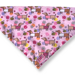 Bee Happy Dachshunds Bandana - Tie on