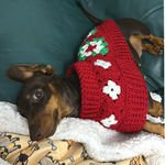 Handmade Crochet Dog Coat / Jumper - Christmas