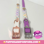 Waterproof Collar - Pastel Vichy - Pastel Purple