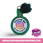 Handmade Personalised Instagram Name Keyring