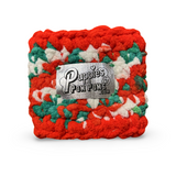 Red White & Green Crochet Dog Snood / Buff