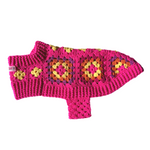 Handmade Crochet Dog Coat / Jumper - Hot Pink