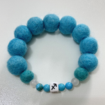 Zodiac Birthstone - Personalised Pom Pom Dog Collar