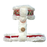 Christmas Dachshunds Handmade H Dog Harness - Fluffy Faux Fur