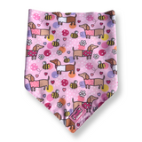 Bee Happy Dachshunds Bandana - Tie on