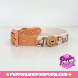 Bee Happy Dachshunds - Handmade Biothane Dog Collar - Tan