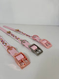 Bee Happy Dachshunds - Handmade Biothane Dog Collar - Baby Pink