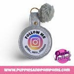 Handmade Personalised Instagram Name Keyring