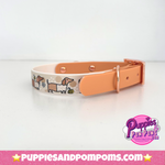 Bee Happy Dachshunds - Handmade Biothane Dog Collar - Tan