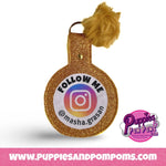 Handmade Personalised Instagram Name Keyring