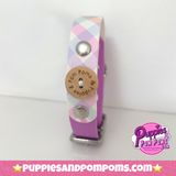 Handmade Biothane Dog Collar - Pastel Vichy - Pastel Purple