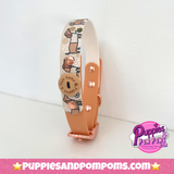 Bee Happy Dachshunds - Handmade Biothane Dog Collar - Tan