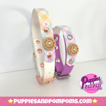 Handmade Biothane Dog Collar - Pastel Vichy - Pastel Purple