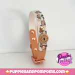 Bee Happy Dachshunds - Handmade Biothane Dog Collar - Tan