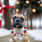 Christmas Pom Pom Dog Collar -  Elf Green