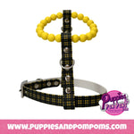 Handmade Cornish Tartan Bead & Biothane Dog Harness - Vegan Leather / Waterproof Biothane