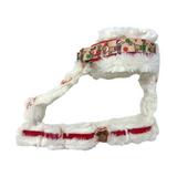 Christmas Dachshunds Handmade H Dog Harness - Fluffy Faux Fur