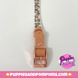 Bee Happy Dachshunds - Handmade Biothane Dog Collar - Tan