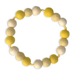 Pom Pom & Bead Dog Collar - Yellow