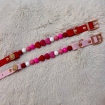 Handmade Valentine Beaded Dog Collar