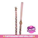 Bee Happy Dachshunds - Handmade Biothane Dog Leash - Baby Pink