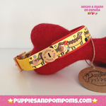 España Hot Dog Dachshunds Handmade Dog Collar - Vegan / Waterproof Biothane