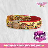 España Hot Dog Dachshunds Handmade Dog Collar - Vegan / Waterproof Biothane