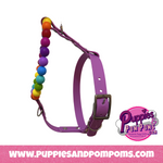 Handmade Rainbow Bead & Biothane Dog Harness - Vegan Leather / Waterproof Biothane