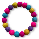 Personalised Pom Pom Dog Collar - Dolly Mix - Brights