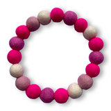 Hot Pink Mix - Personalised Pom Pom Dog Collar