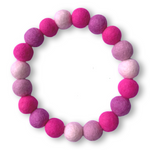 Hot Pink Mix - Personalised Pom Pom Dog Collar