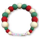 Christmas Pom Pom Dog Collar -  Elf Green