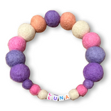 Lavender & Pinks - Personalised Pom Pom Dog Collar - As seen in Vogue