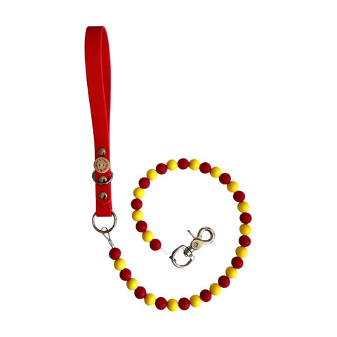 España Bead Handmade Dog Leash - Vegan Leather / waterproof Biothane