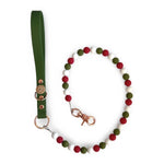 Christmas Bead Handmade Dog Leash - Vegan Leather