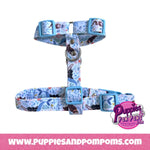 Handmade Adjustable H Dog Harness - Mermaids