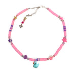 Little Duck Handmade Bead Dog Necklace - Pink