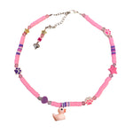 Little Duck Handmade Bead Dog Necklace - Pink