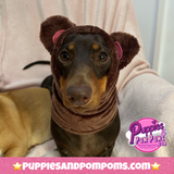 Dog Snood / Buff / Hat - Brown Teddy Bear