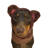 Dog Snood / Buff / Hat - Brown Teddy Bear