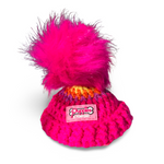 Crochet Beanie Hat - Hot Pink