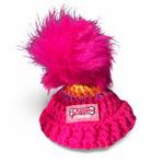 Crochet Beanie Hat - Hot Pink