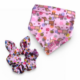 Bee Happy Dachshunds Bandana & Scrunchie Pack