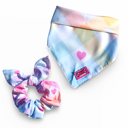 Pastel Vichy -  Bandana & Scrunchie Pack