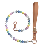 Pastel Bead Handmade Dog Leash - Vegan Leather /Waterproof Biothane - Tan