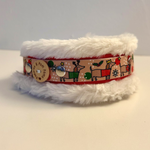 Christmas Dachshunds - Handmade Fluffy Biothane Dog Collar - 25mm